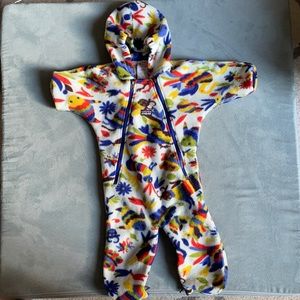 Patagonia Cozy Synchilla Fleece Bunting Bag Suit - Infant Boy or Girl Size 6M